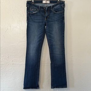 Hollister Women's Dark Blue Bootcut Jeans